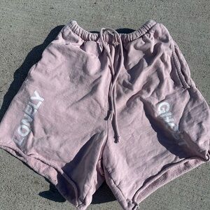 LONELY GHOST Women's Light Pink Athletic Shorts